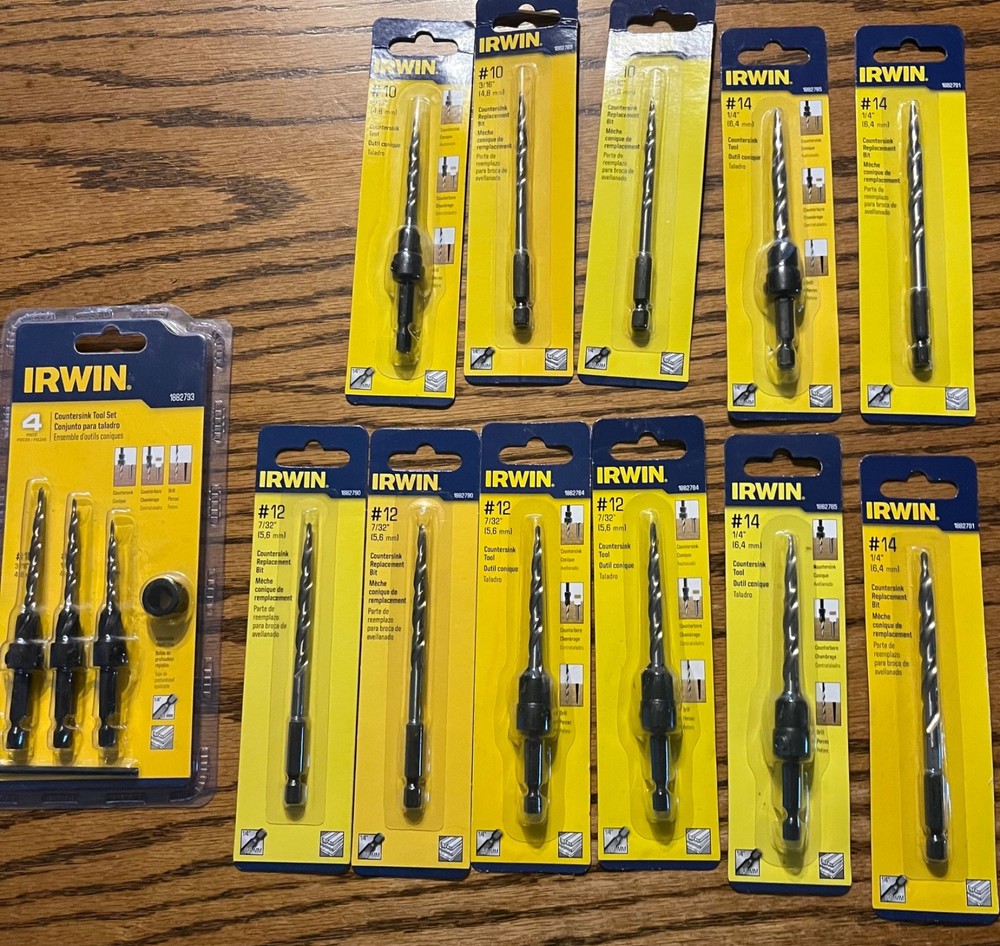countersink tools and replacment parts lot