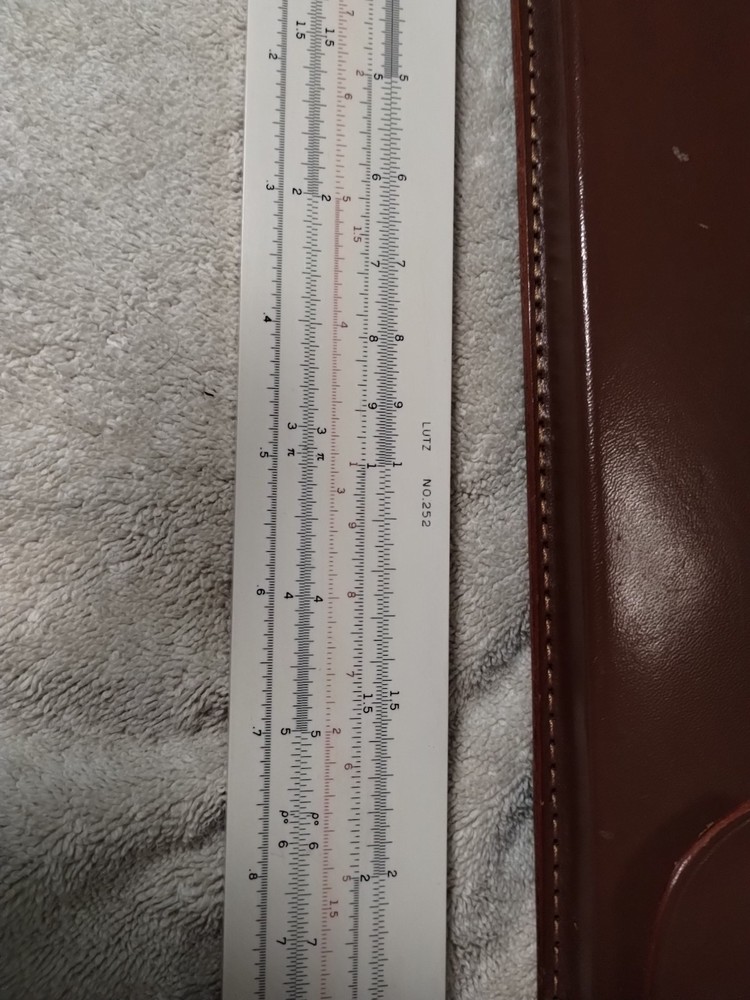 Lutz No. 252 Slide Rule With Original Leather Case