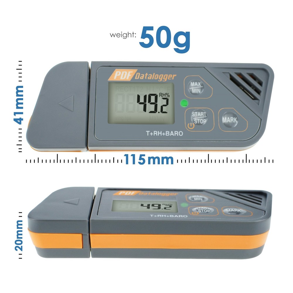 USB Temperature Logger Humidity Data Logger Barometric Pressure Recorder Generat