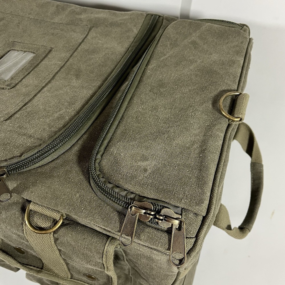 Pop Up Soft Trunk Green Canvas Collapsible Rolling Bag by Everything Summer Camp