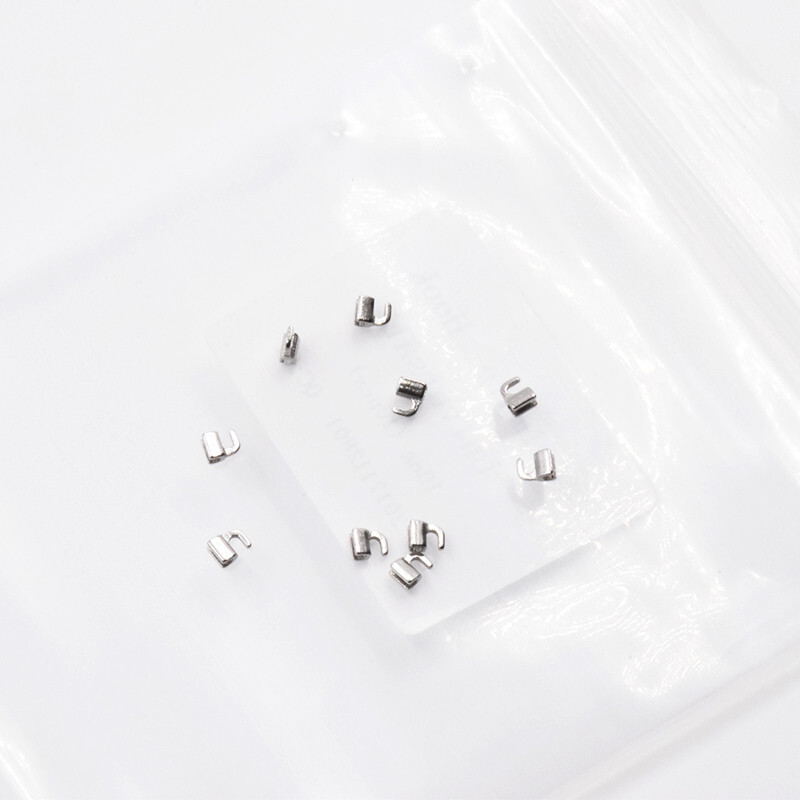 10Pcs Dental Orthodontic Stainless Steel Crimpable Hook Sliding Split Stops Type