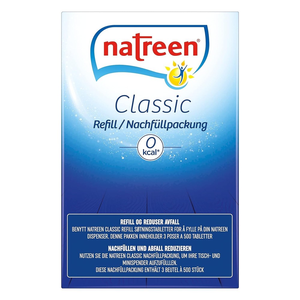 Natreen Classic Feine Süße 3x 1500 Tabs Nachfüllpack Süßstoff Tabletten