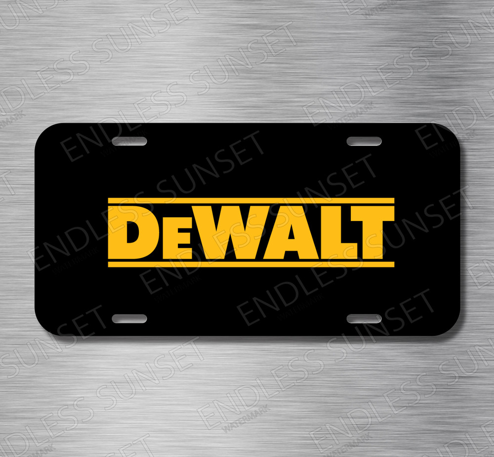 Power Tools Work Equipment DeWALT Car License Plate Front Auto Tag Plate