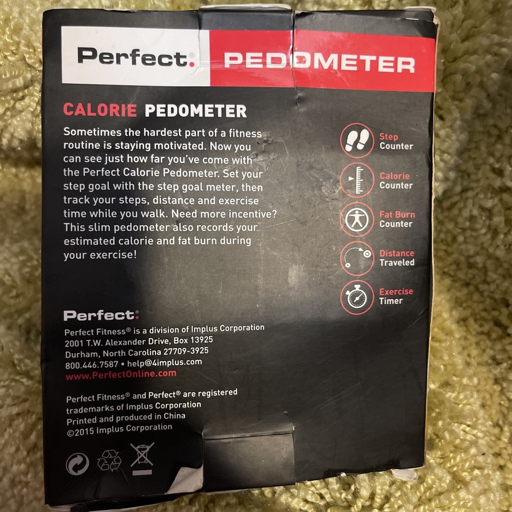 Perfect Active Pedometer Step Distance Calories Pace New