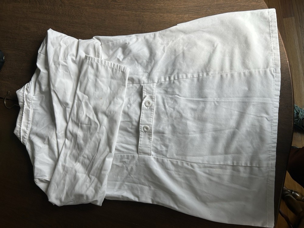 Dickies Lab Coat Women’s Size Medium White Long Sleeve Button Up Pockets