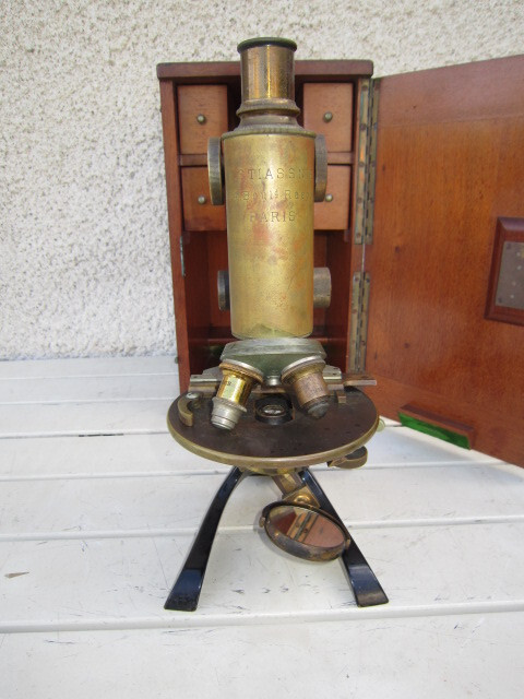 Ancient Microscope STIASSNIE Paris 19th Century