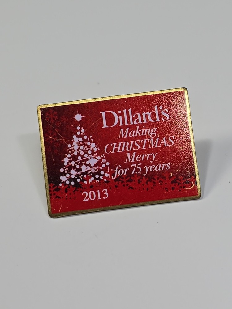 Dillard's Making Christmas Merry For 75 Years 2013 Lapel Pin