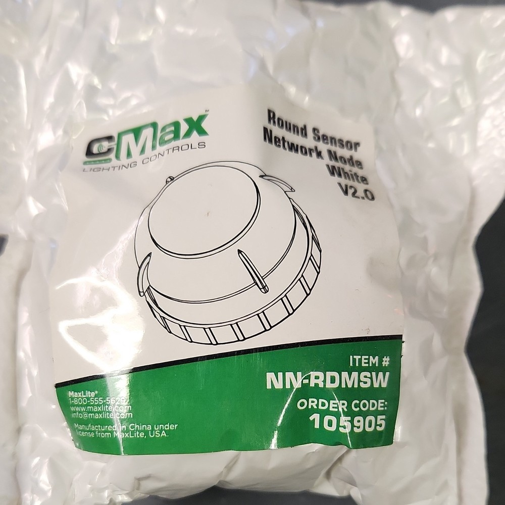 cMax Lighting Controls Round Sensor Network Node White NN-RDMSW