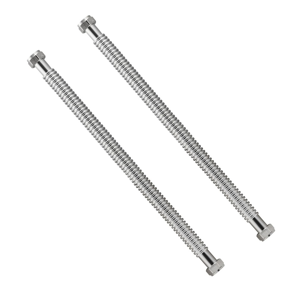 24inch Stainless Steel Corrugated Water Heater Connector Flexible for Female ...