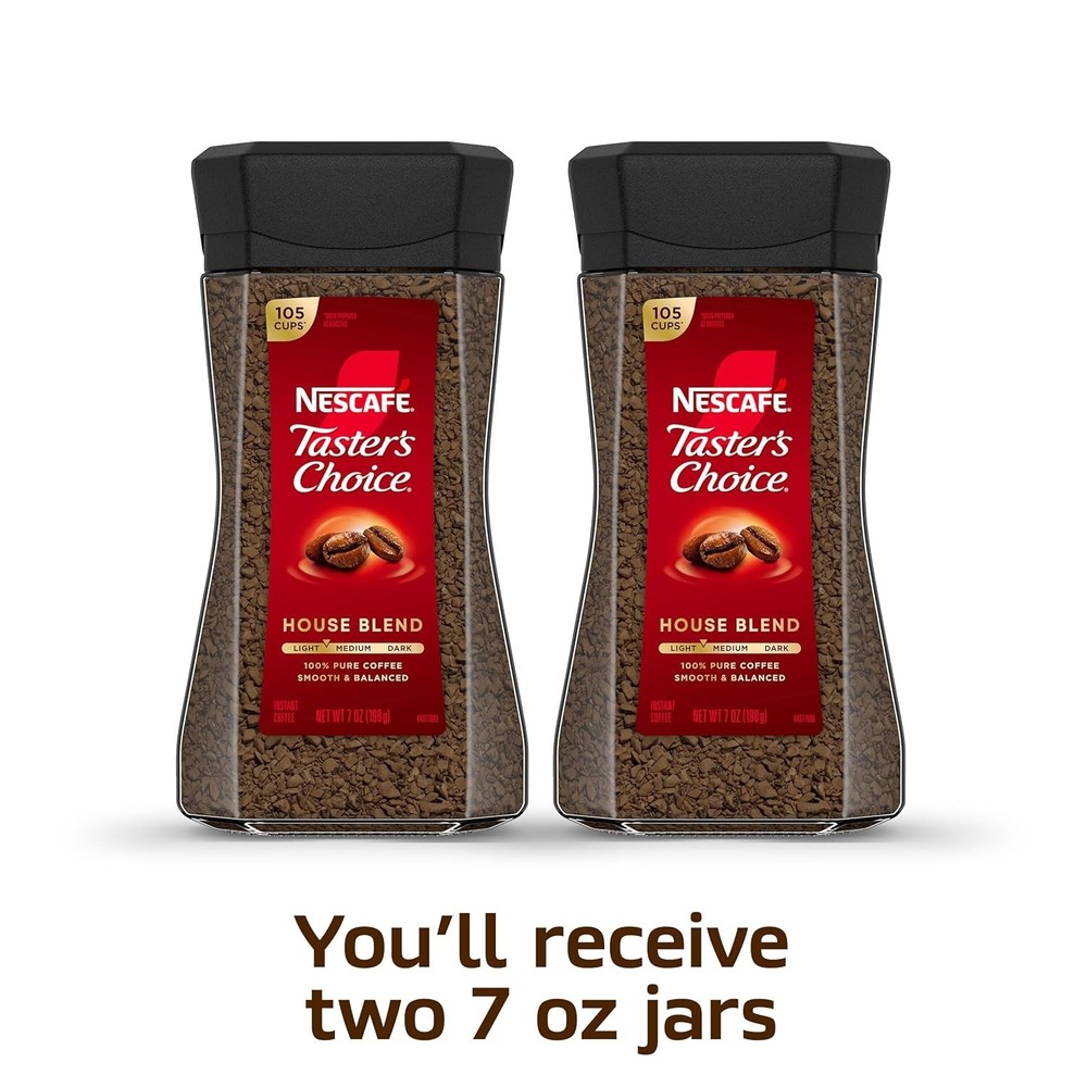 NESCAFÉ Instant Coffee, Light Medium Roast - 2 Jars
