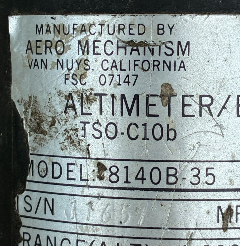 Altimeter Aero Mechanism 8140B-20 with Altimeter Encoder