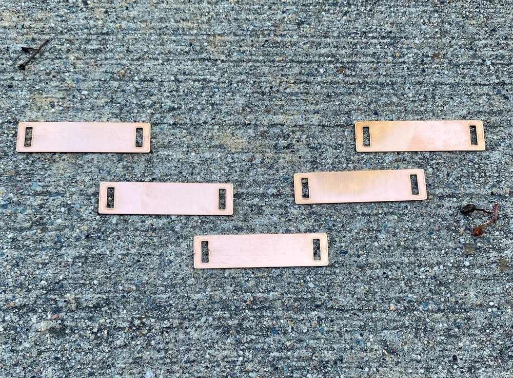 Rectangular Copper Connector Links 2"x1" - Made from 16oz Copper (10/pack)