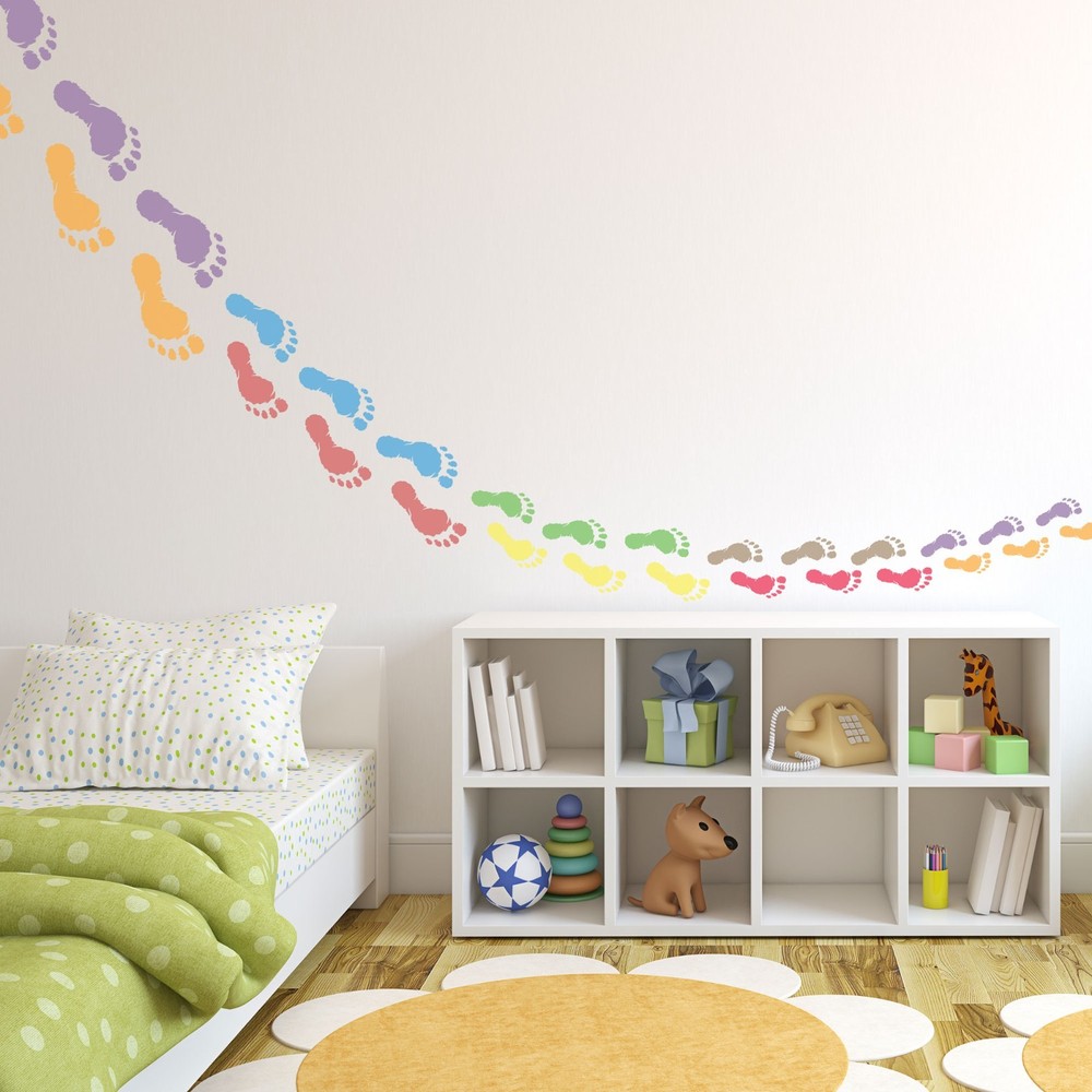 KIDS Reusable Plastic Stencils (5 pcs) // FOOT - FEET