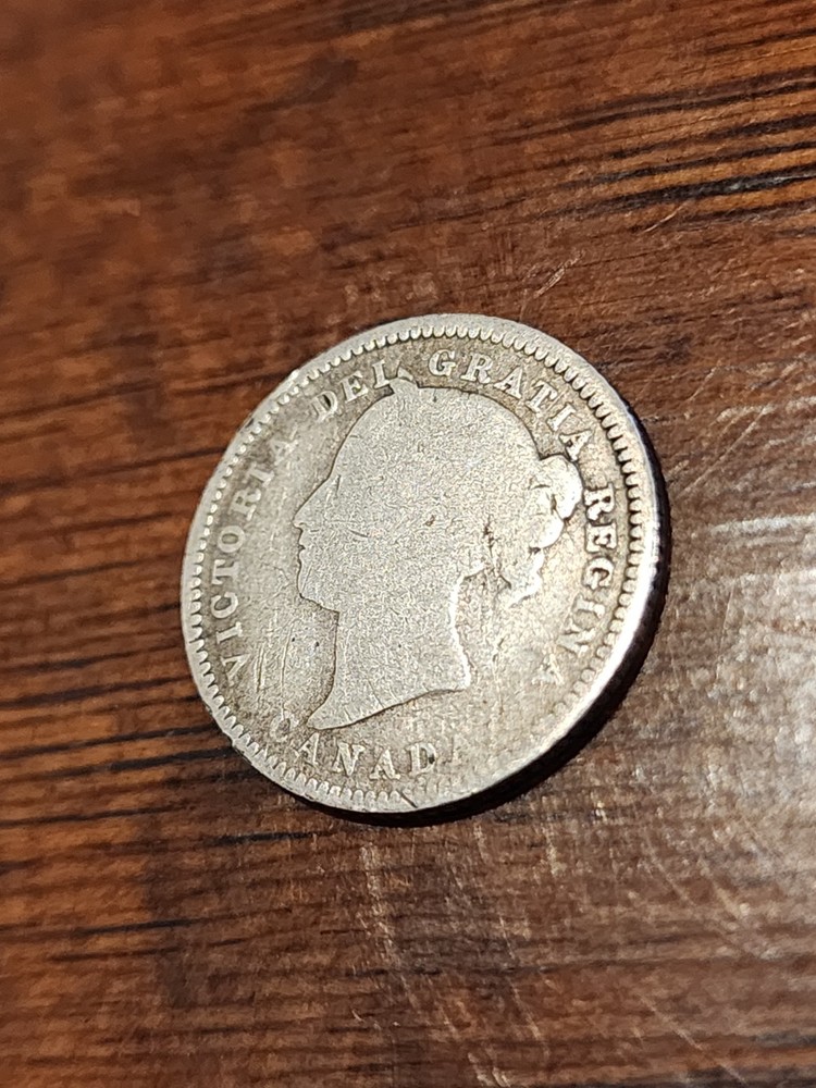 1880H Canada 10 Cents Silver Coin