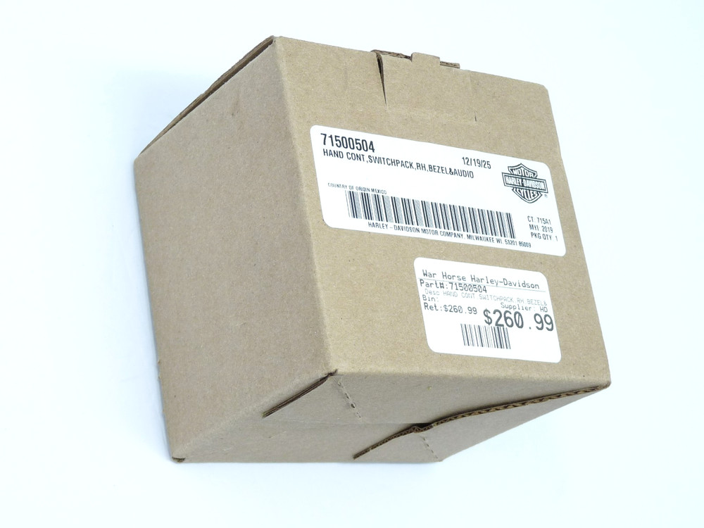 GENUINE HARLEY DAVIDSON RH CONTROL SWITCH PACK 19-25 TRI-GLIDE 71500504