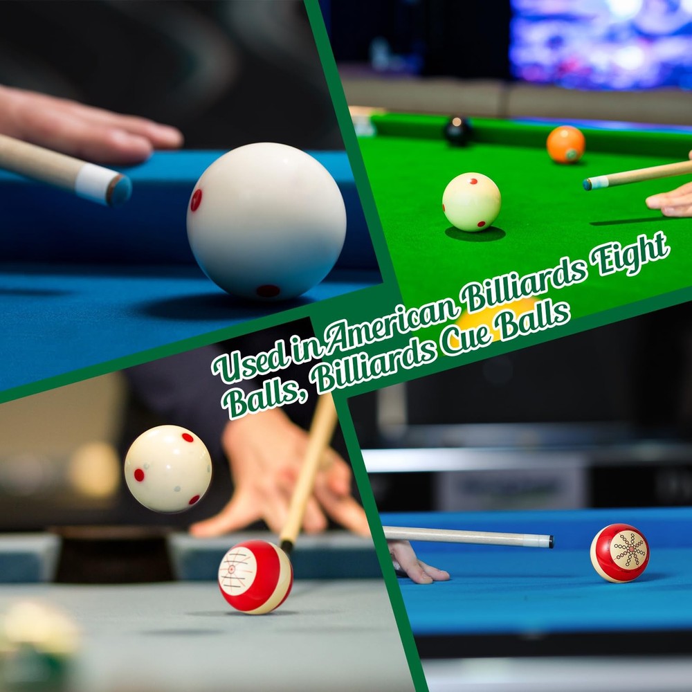 2 Pcs Billiards Cue Ball with Dots Practice Training Artifact Regulation Size...