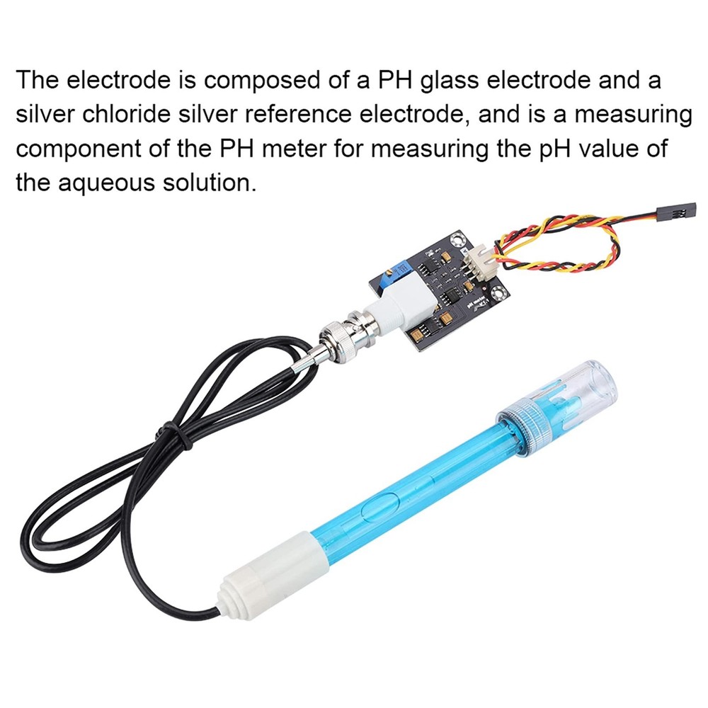 Liquid PH 0-14 Value Sensor Module Accuracy 0.1pH + BNC Connect Terminal PH E...