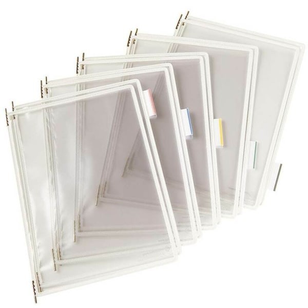 TARIFOLD P020 Pivoting Pockets, White, PK10