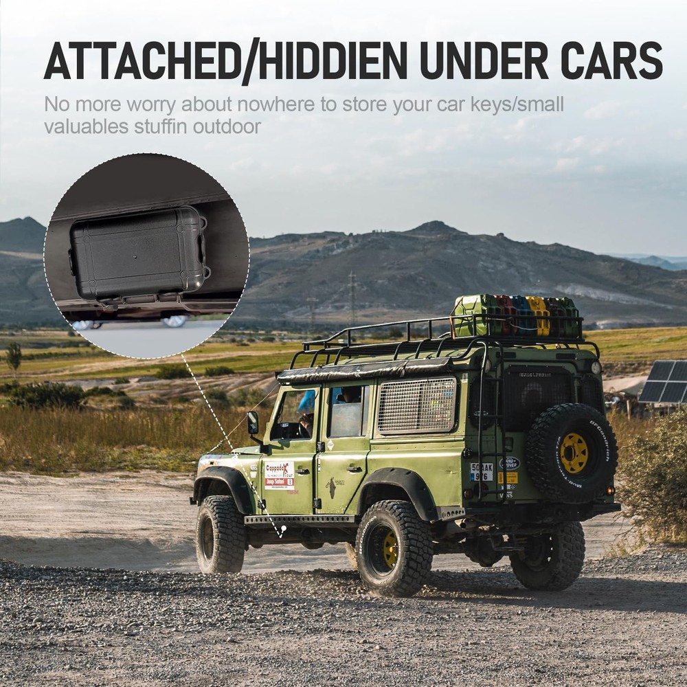 MAILADA Magnetic Key Box,Magnet Holder Under car,Hide a Regular, Black