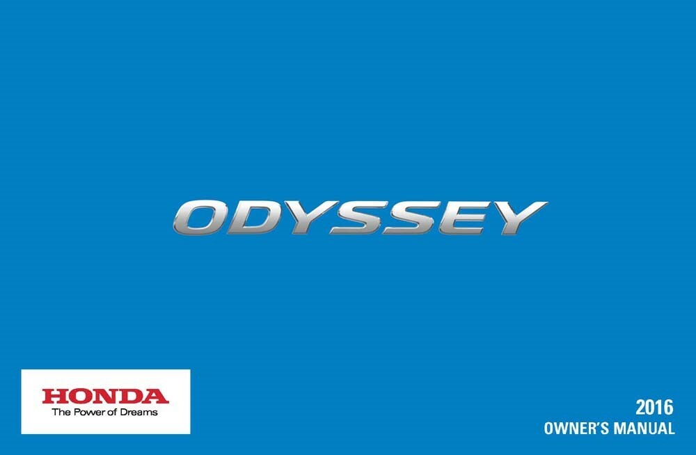 2016 Honda Odyssey Owner's Manual
