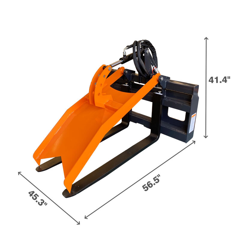 48'' Pallet Fork Grapple Hydraulic Loader New Attachment Landhonor Skid Steer