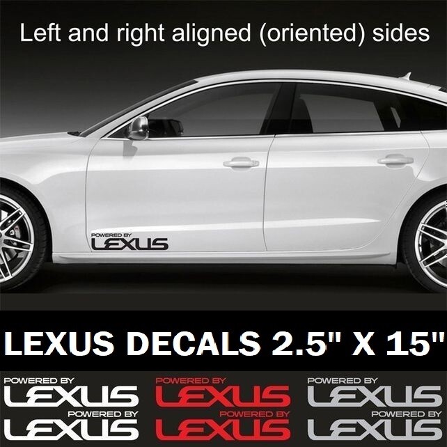 Powered by LEXUS Decal Lexus Graphics Windshield Sticker Window  - Any Size