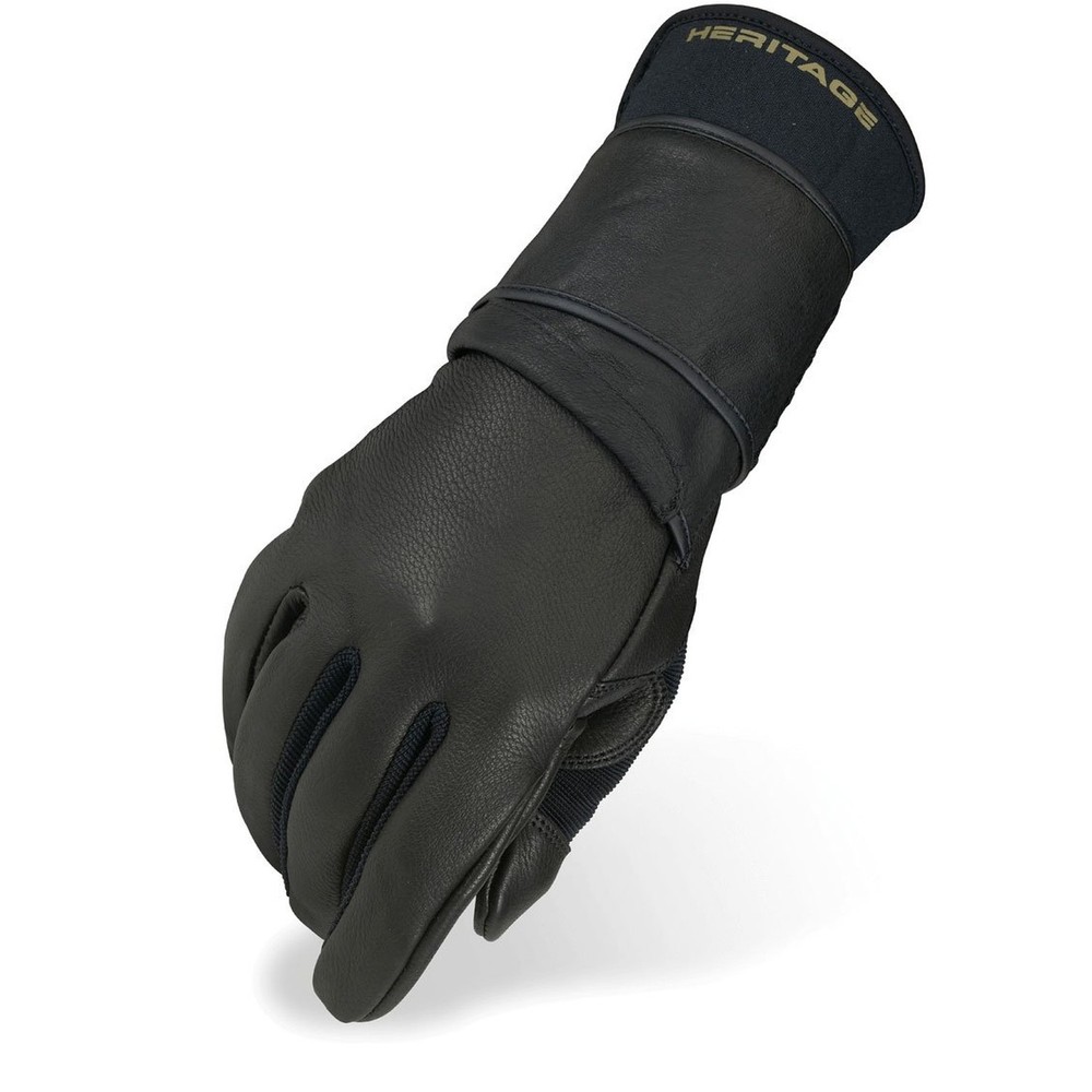Heritage Pro 8.0 Bull Riding Glove (Black) Left