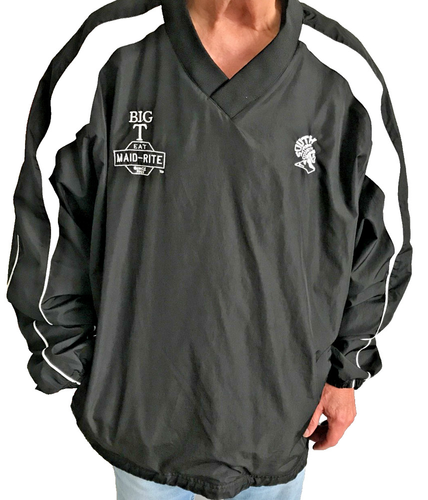 MAID RITE CAFE SLIP-OVER POLYESTER JACKET WITH LOGOS