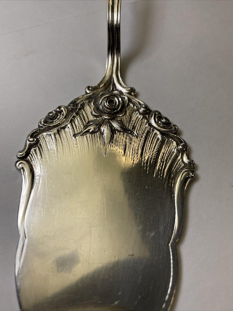 Otto Arthur Antique 800 Silver Pie/Cake Server Gorgeous Floral Rose Pattern