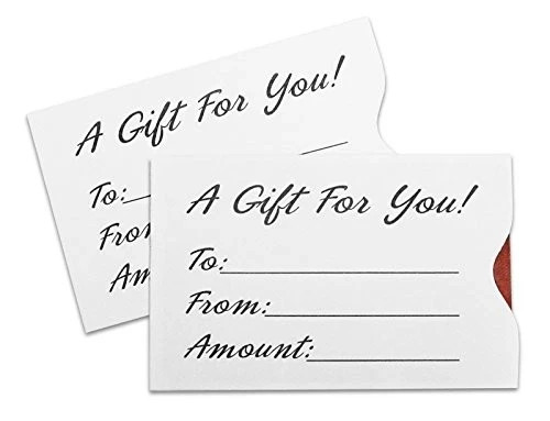 Gift Card Sleeve - White Basic (100 Pack)