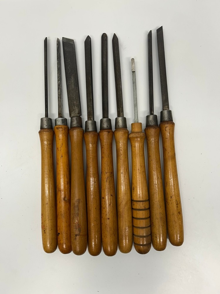 9 Assorted Vtg Chisels Gouges Wood Working Hand Tools Mostly Disston