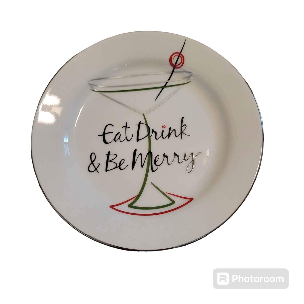 2009 St. Nicholas Square 4 Appetizer Plates Christmas Holiday