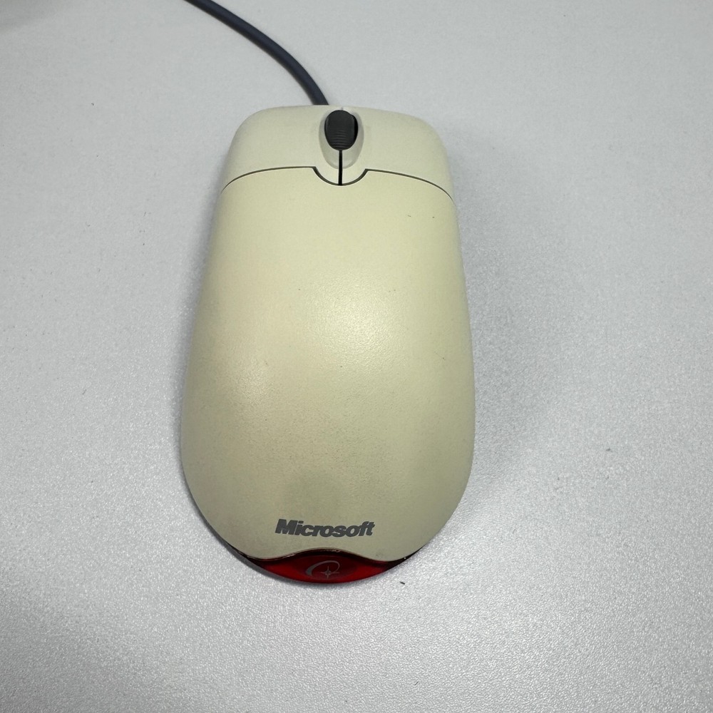 Microsoft Wheel Mouse Optical USB and PS/2 E-C011-00-2225 White Tested