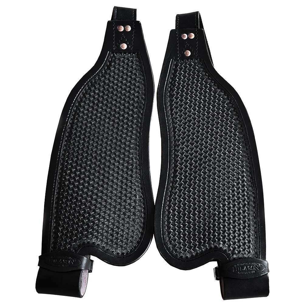 BLACK HILASON Hand Tool Leather Saddle Replacement Fender Pair Hobble Strap