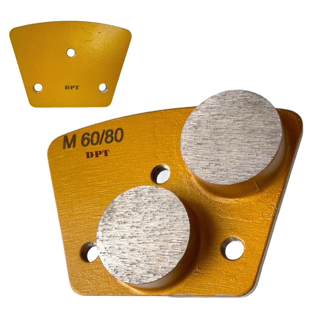 3 pack Trapezoidal Grinding Discs for Bolt-on Concrete Floor Grinder Medium Bond