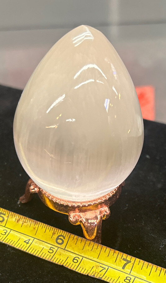 Selenite Polished 3" Egg with Stand