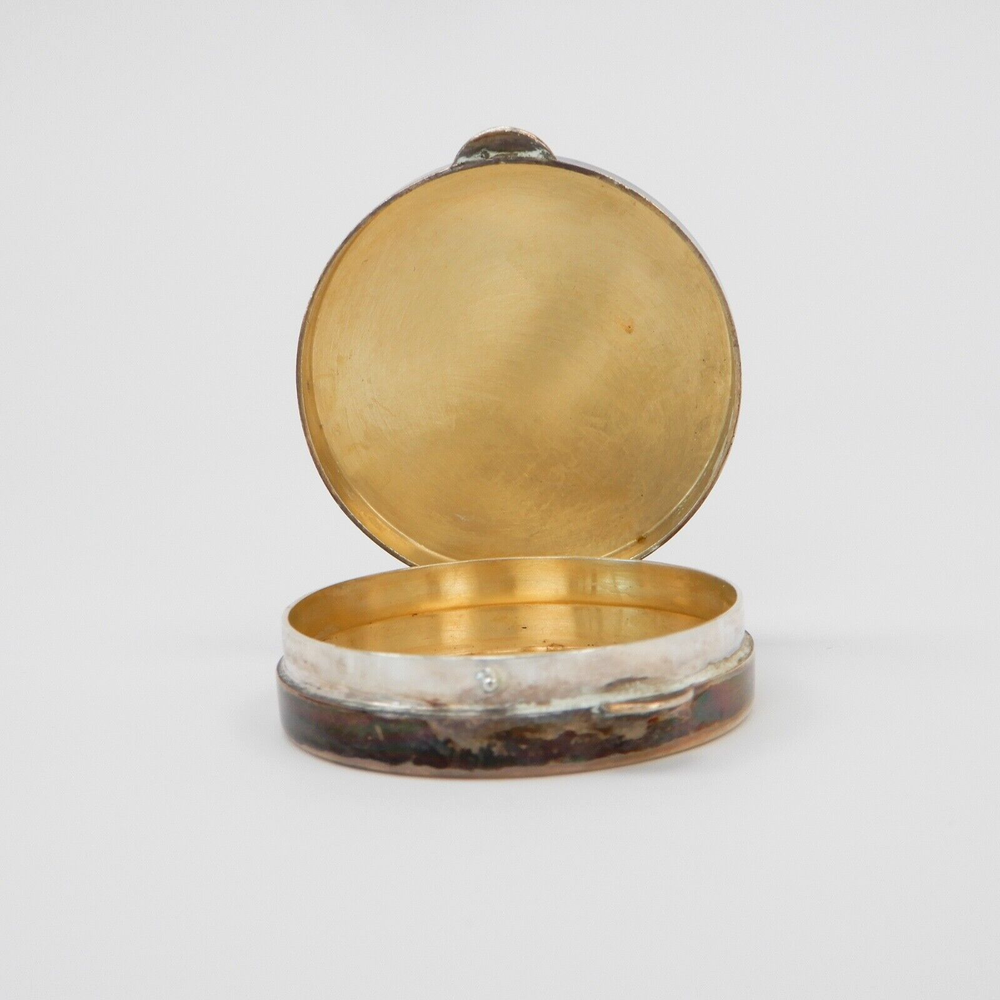 MONO Engraved "TMC" Round Solid STERLING Silver Compact Pill Box Pot 1.5" - 22g