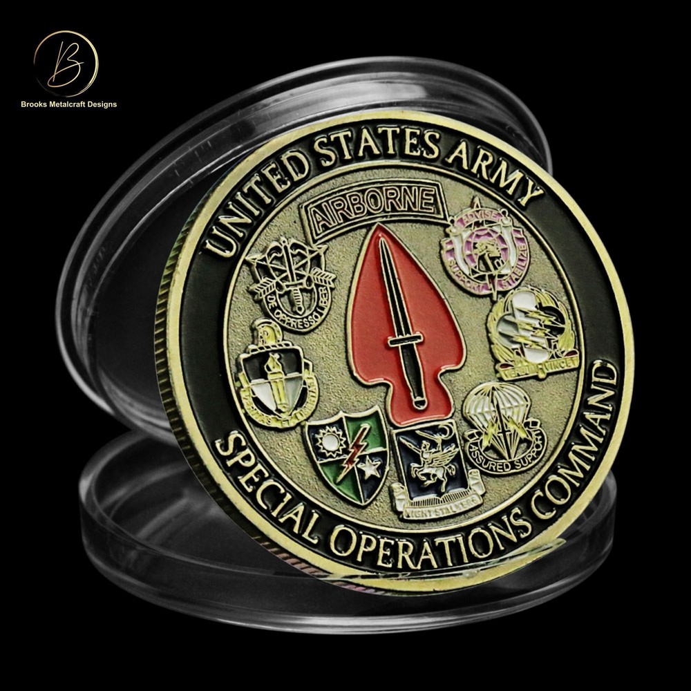 Army Special Operations Command Challenge Coin Sine Pari