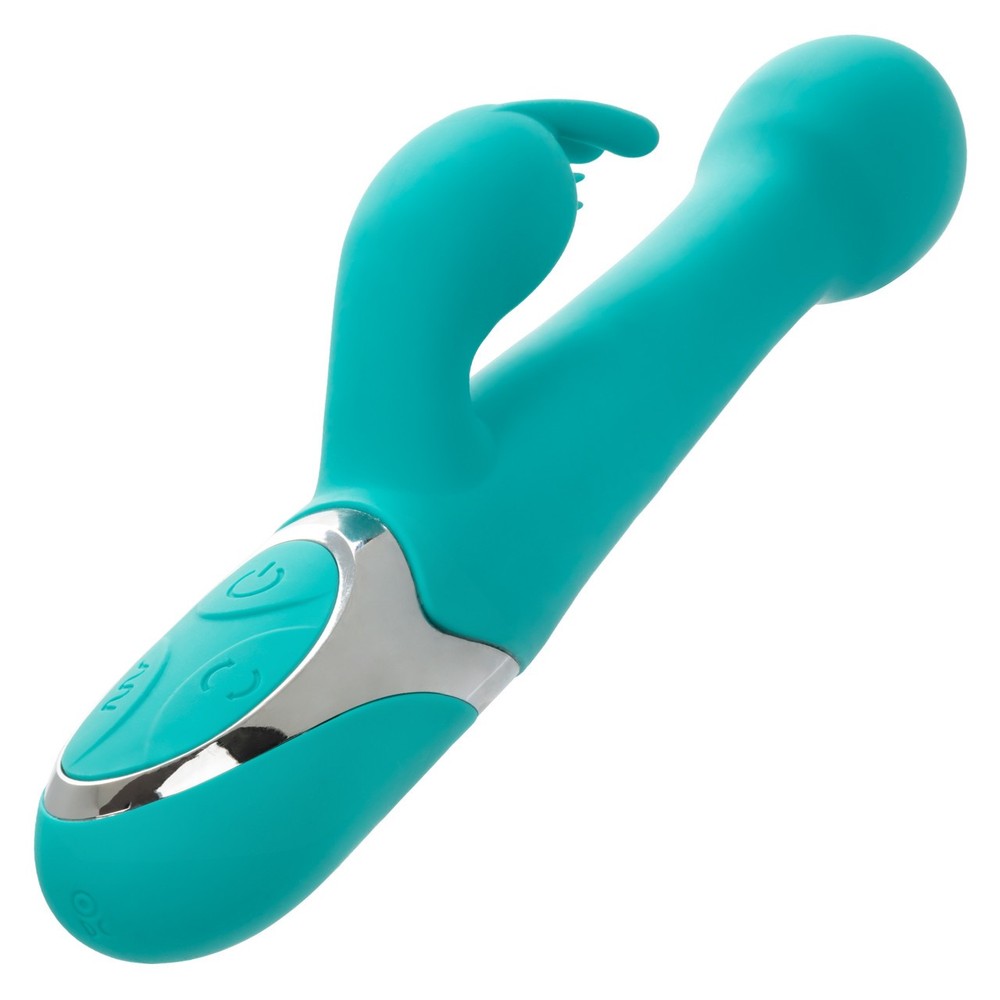 CalExotics Enchanted Oscillate Vibrator Rabbit Vibrator Turquoise Blue