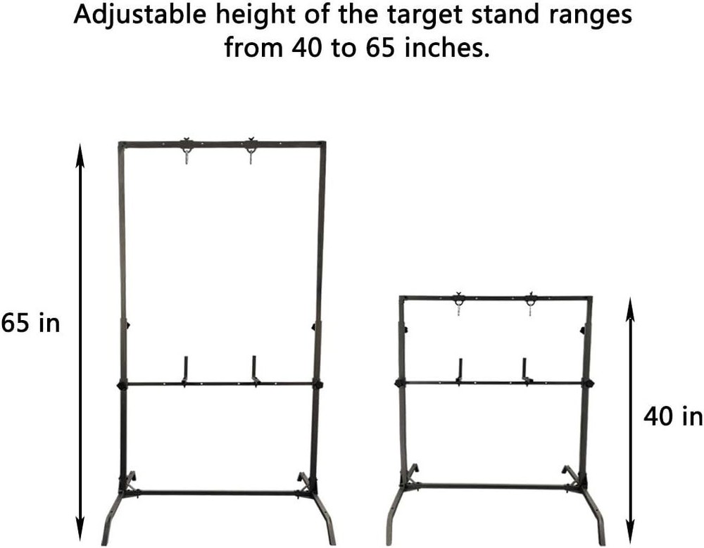 Durable Adjustable Archery Stand for All Target Types - Olive Finish, Easy Setup