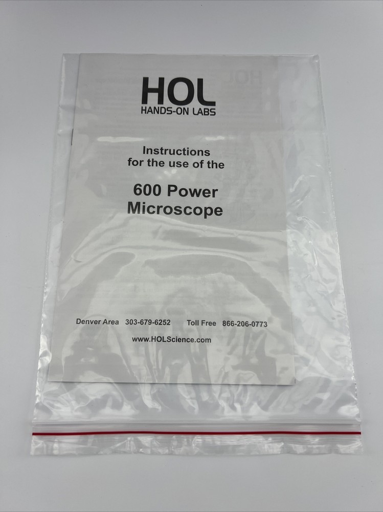 HOL Microscope 600X Stage LED Light Hands on Lab Science Microscope