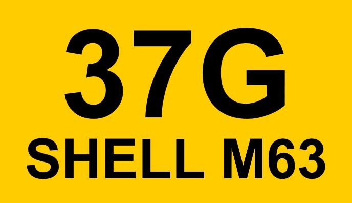 U.S. WWII 37mm M63 HE Shell Stencil, - Stencil 018