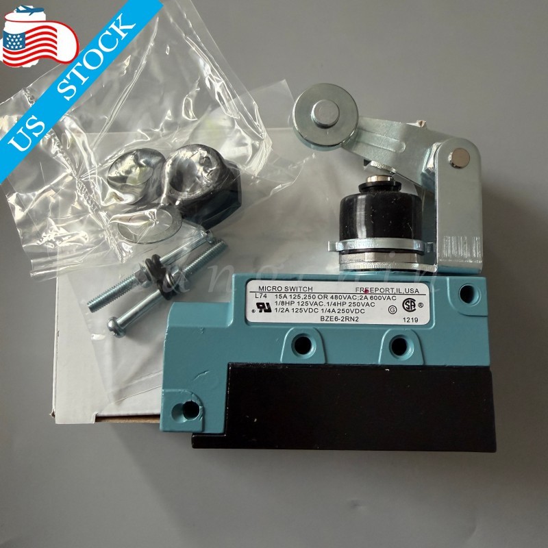 Micro Switch Roller Plunger Limit Switch BZE62RN2 For Honeywell BZE6-2RN2 15A US