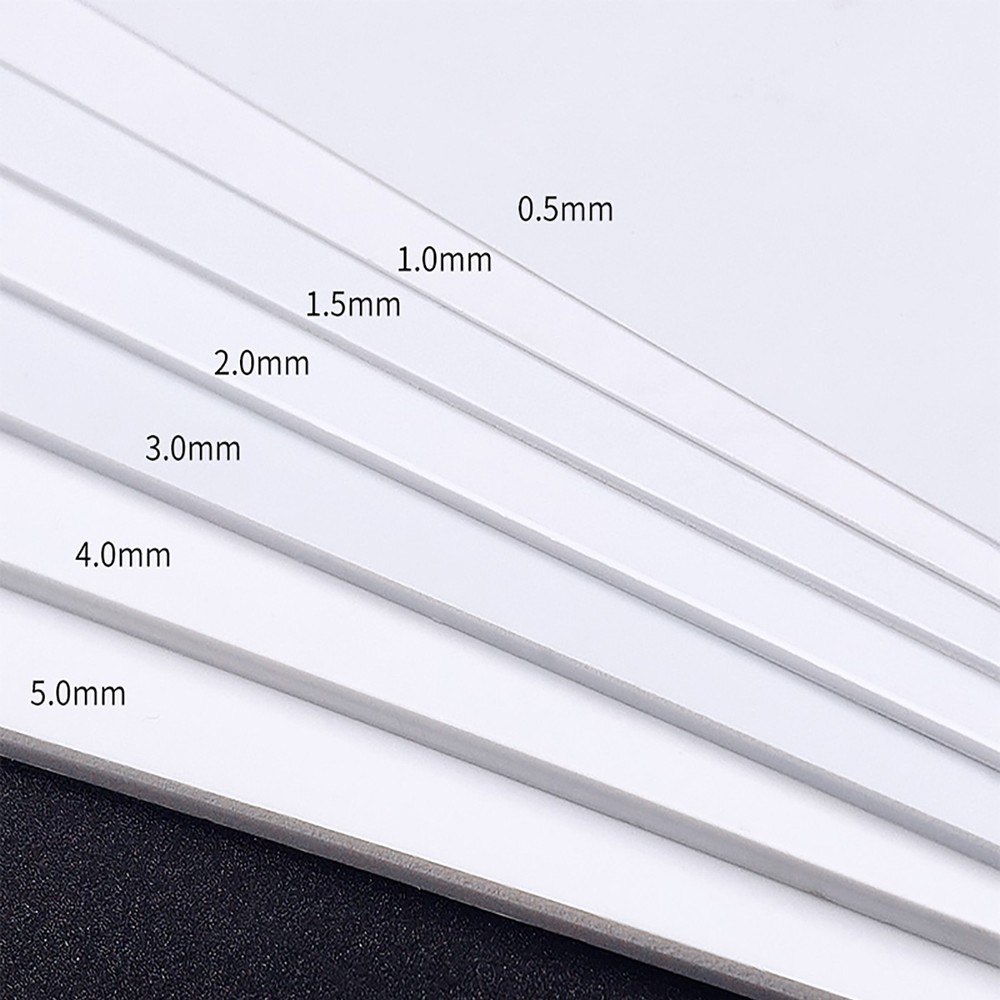 White ABS Plastic Sheet Panel DIY Model Craft 0.5mm 0.8mm ~30mm Thick Multi Size