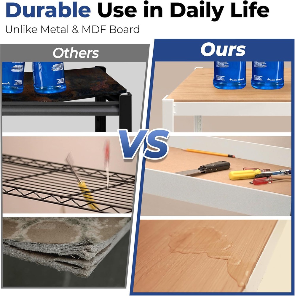 5-Tier Metal Rolling Cart with Adjustable Shelves - Heavy Duty Storage Unit