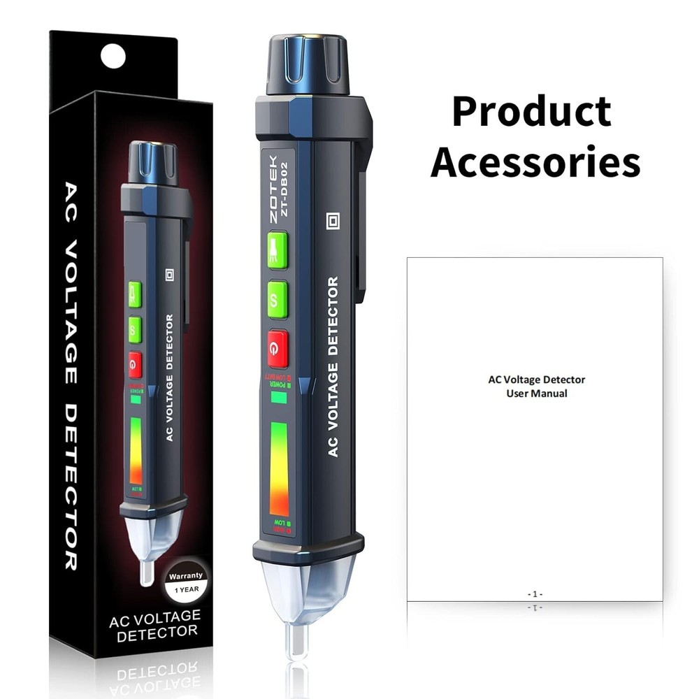 Non-Contact Voltage Tester - Dual Range AC Voltage Tester with Flashlight