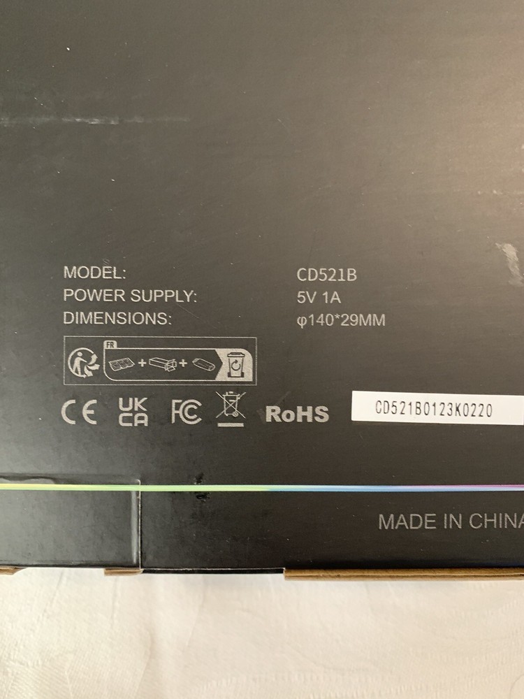 Media Player With CD And FM Station Programming Brand New Black