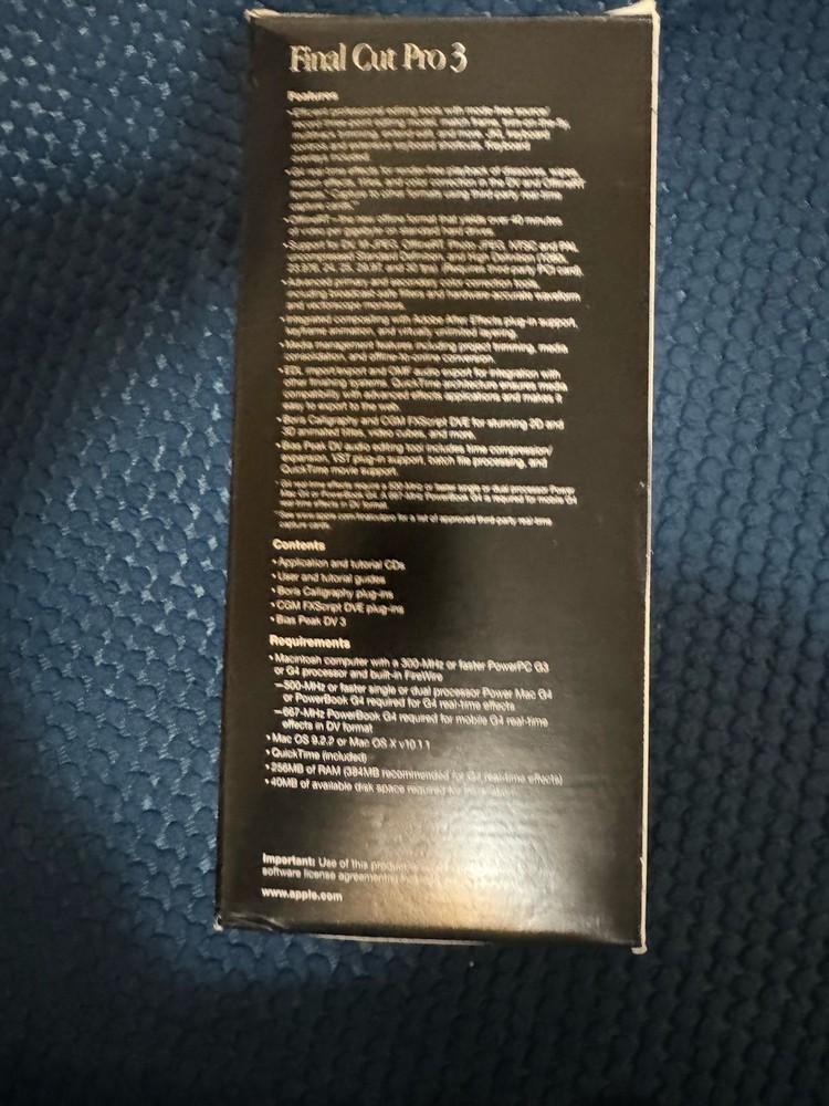 Apple Final Cut Pro 3 Academic Lab Version