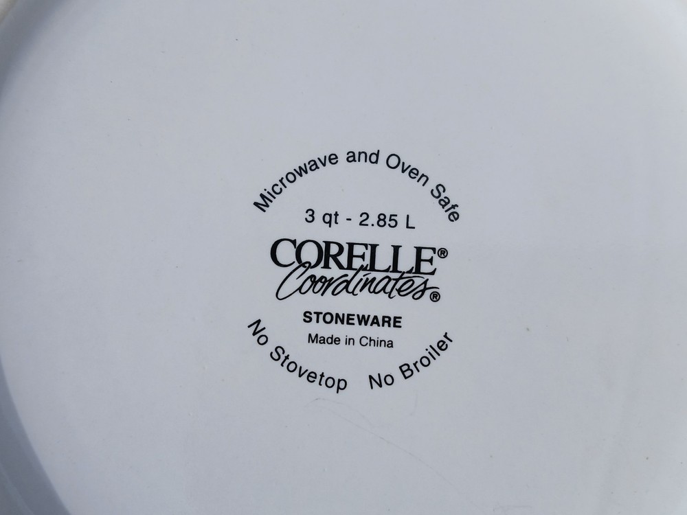 CORELLE Coordinates Stoneware Mixing Nesting Bowls Set - lot of (3)