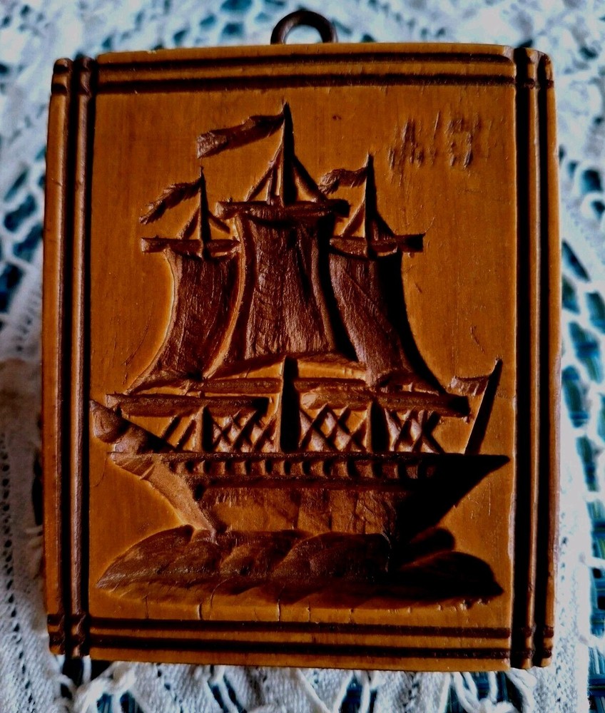 Springerle Speculaas Gingerbread Butter Cookie Stamp Press Mold - 3 MASTED SHIP